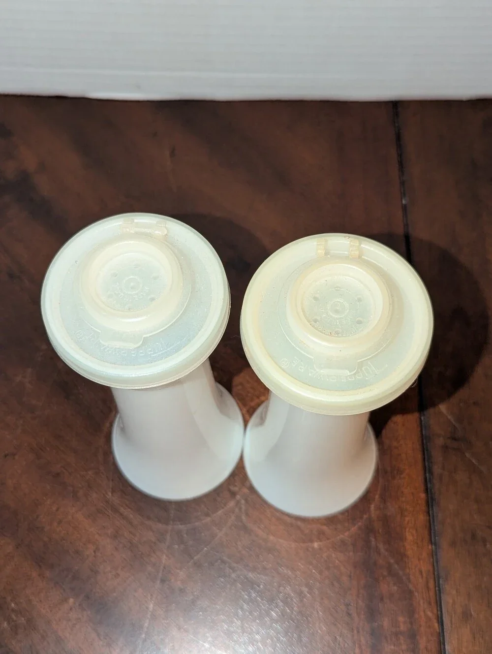 Vintafe Tupperware Salt And Pepper Shakers Large.